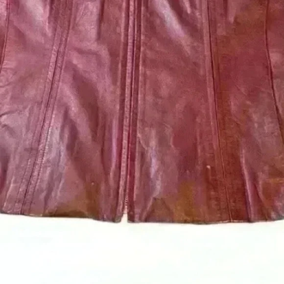 Vintage Jacqueline Ferrar burgundy Leather Jacket women’s Size S  Signs of wear - Picture 5 of 16